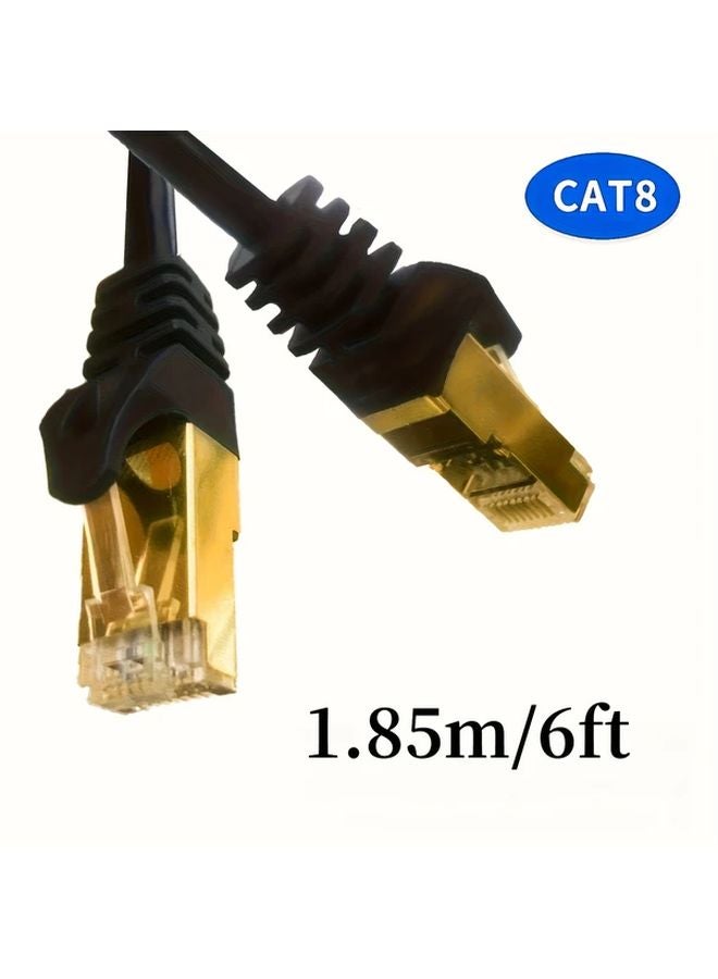 كابل إيثرنت عالي السرعة CAT8 بطول 50 قدمًا، سرعة 40 جيجابت في الثانية، تردد 2000 ميجاهرتز، سلك LAN من النوع S/FTP، موصل RJ45 مطلي بالذهب لأجهزة التوجيه والمودمات الخاصة بالألعاب. - Image 5